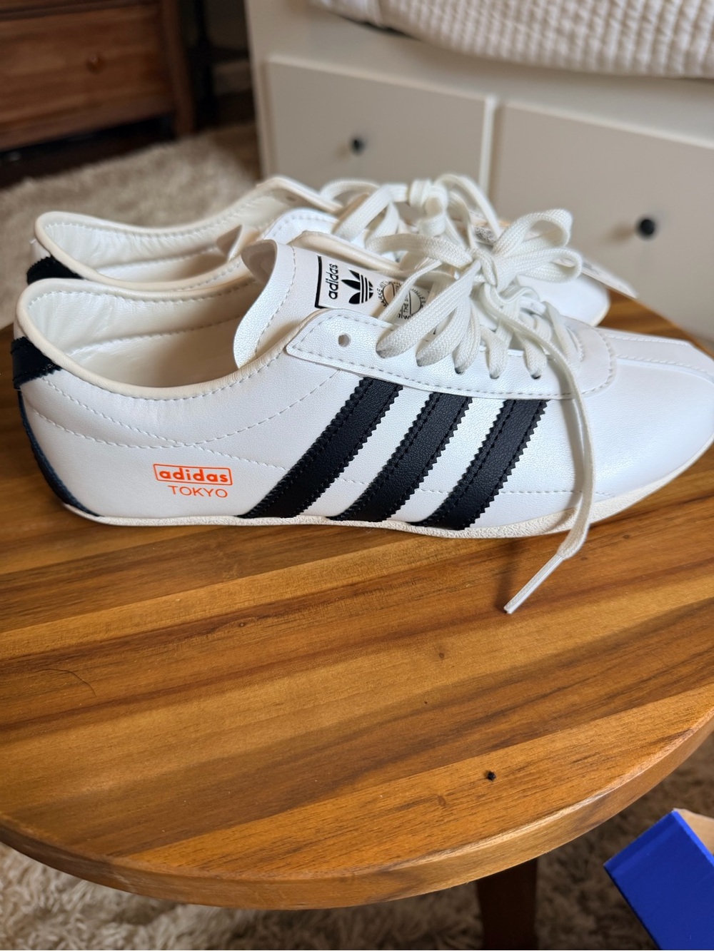 adidas Tokyo. White and Black Classic Low-Top Trainer. New with tags